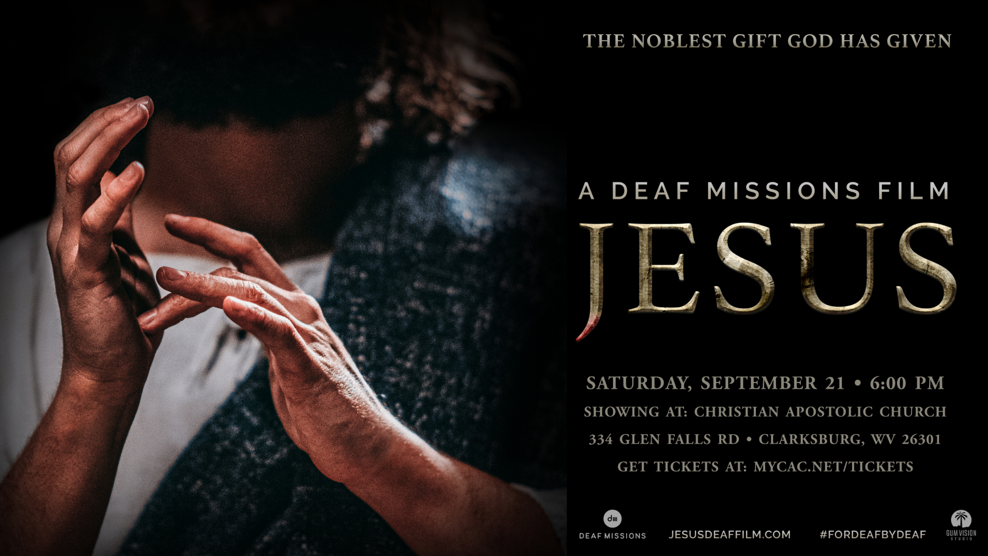 JESUS: a Deaf Missions film – showing at CAC